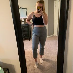 High Waisted Gingham Pants